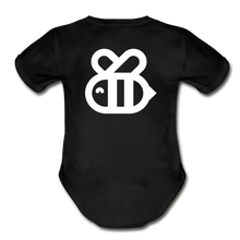 Load image into Gallery viewer, ASMR &amp; Chill Organic Baby Bodysuit with Logo - black
