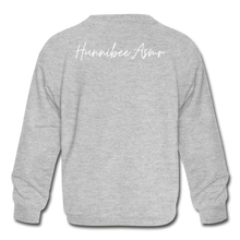 Load image into Gallery viewer, HunniBee Logo Kids&#39; Crewneck Sweatshirt (Grey) - heather gray
