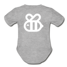 Load image into Gallery viewer, ASMR &amp; Chill Organic Baby Bodysuit with Logo - heather gray
