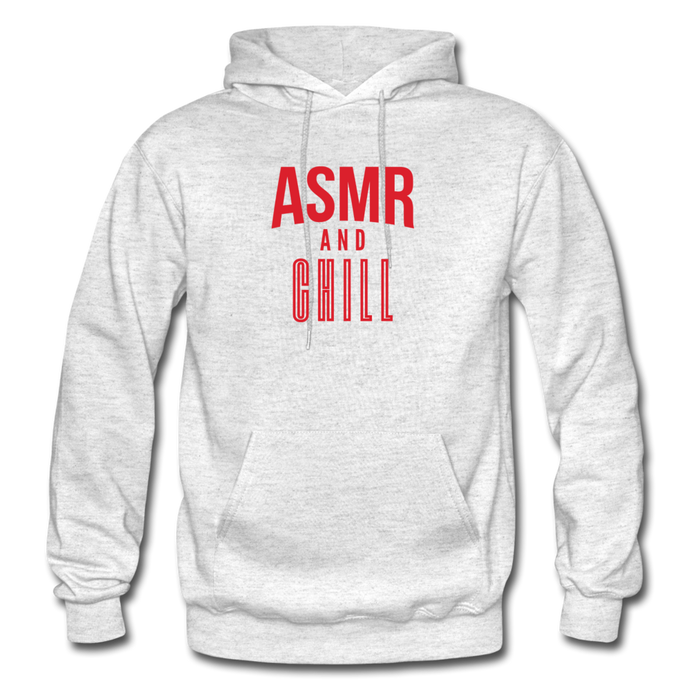 ASMR & CHILL Hoodie in White - light heather gray