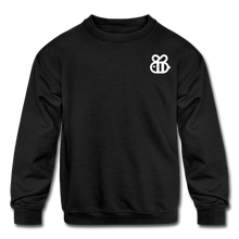 Load image into Gallery viewer, HunniBee Logo Kids&#39; Crewneck Sweatshirt (Black) - black
