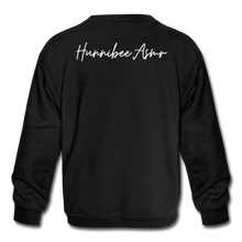 Load image into Gallery viewer, HunniBee Logo Kids&#39; Crewneck Sweatshirt (Black) - black
